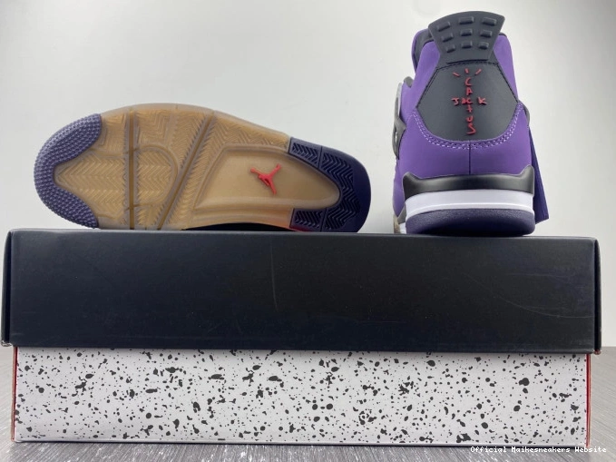 Official Maikesneakers Scott Jordan 4 LN4 Retro 766296 Family) and Purple (Friends Travis 0723